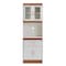 Baxton Studio Laurana Modern White and Cherry Finished Kitchen Cabinet and Hutch 147-8317 - alternate 7